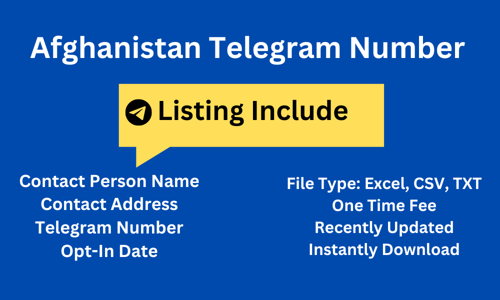 Afghanistan telegram number