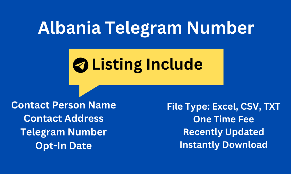 Albania telegram number list
