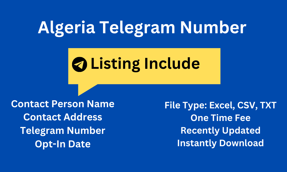 Algeria telegram number list