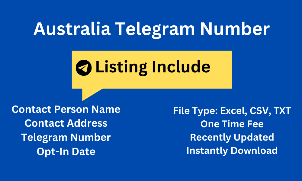 Australia telegram number