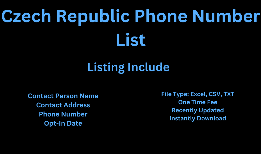 Czech republic phone number list
