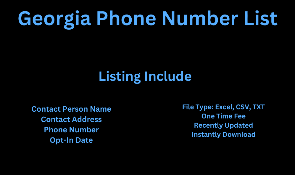 Georgia phone number list