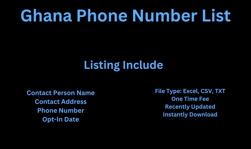 Ghana phone number list