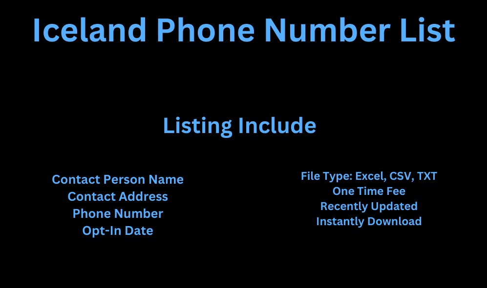 Iceland phone number list
