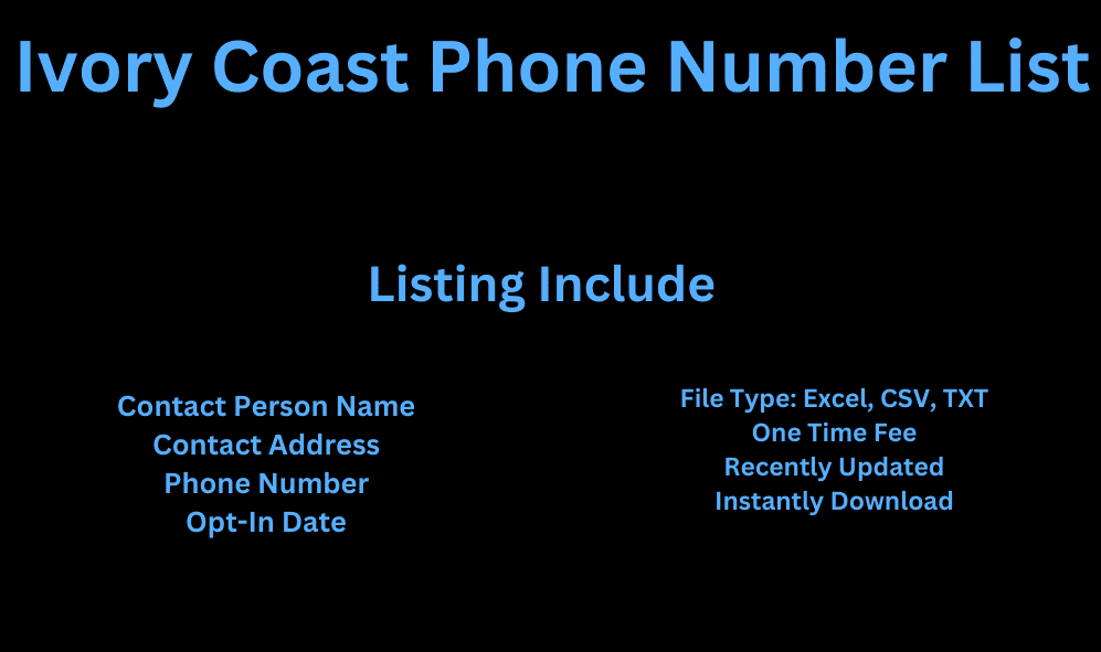 Ivory coast phone number list