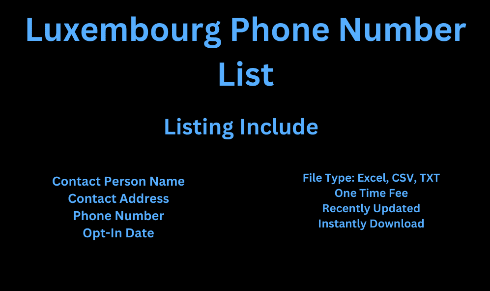 Luxembourg phone number list