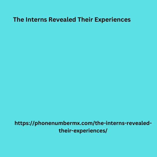 The Interns Revealed Their Experiences